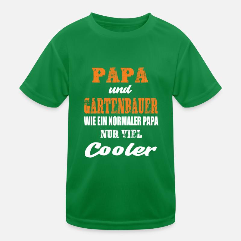 Papa und Gartenbauer Kinder Funktions-T-Shirt
