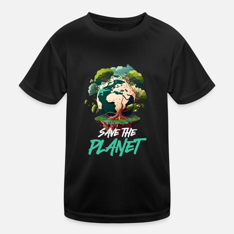 Rette den Planeten Mutter Erde Umweltschutz Kinder Funktions-T-Shirt