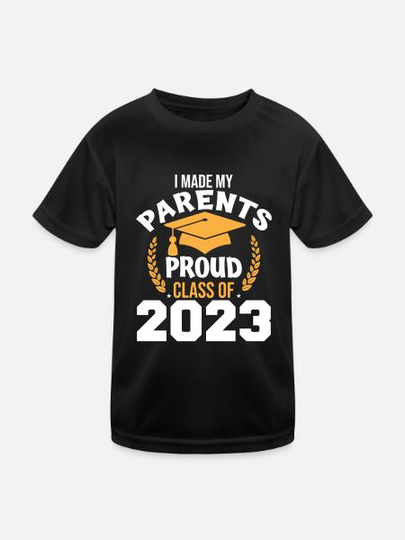 J’ai rendu mes parents fiers de la classe de 2023 - T-shirt sport Enfant - noir - Devant