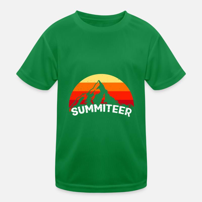 Bergsteiger Bergfan Climbing Summit klettern Kinder Funktions-T-Shirt
