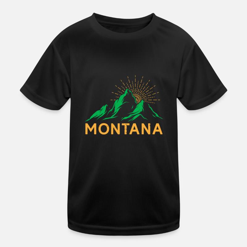 Montana Mountaineer Summit Climbing Hiking Kids Functional T-Shirt