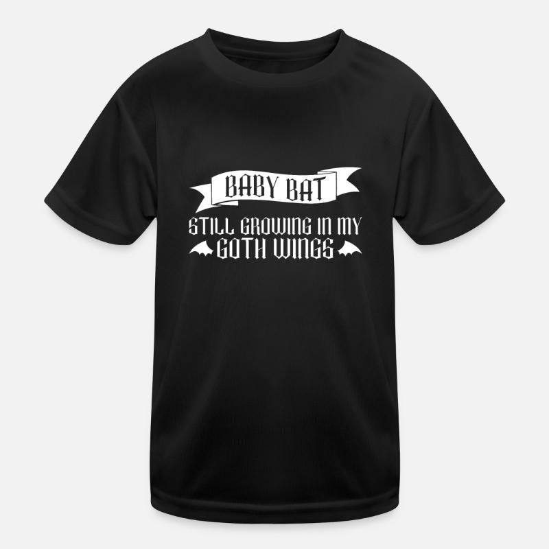 Baby Bat Gothic Goth Grufti Saying Kids Functional T-Shirt