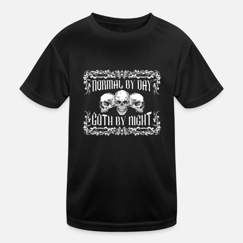 Normal le jour, gothique la nuit - Gothique T-shirt sport Enfant