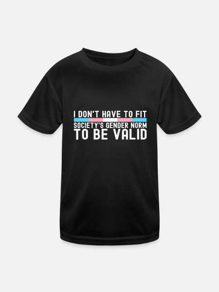 Transgender Trans LGBTQ - Kinder Funktions-T-Shirt - Schwarz - Vorne