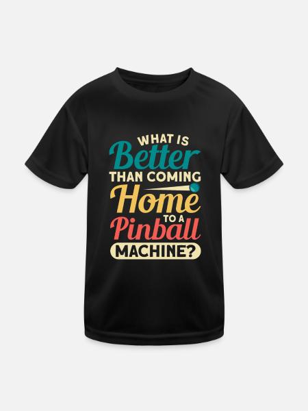 Flipper Retro Pinball Flipperautomat Bumper - T-shirt sport Enfant - noir - Devant