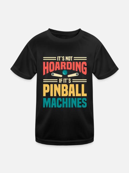 Flipper Retro Pinball Flipperautomat Bumper - T-shirt sport Enfant - noir - Devant