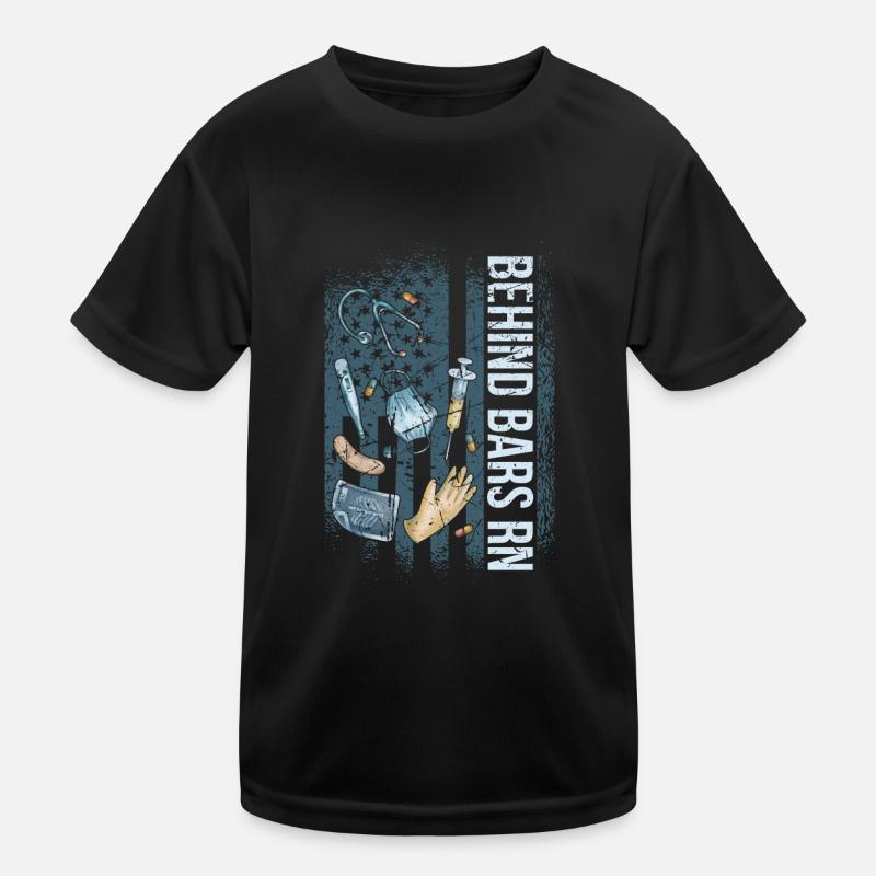 Behind Bars RN Corrections Nurse Kids Functional T-Shirt