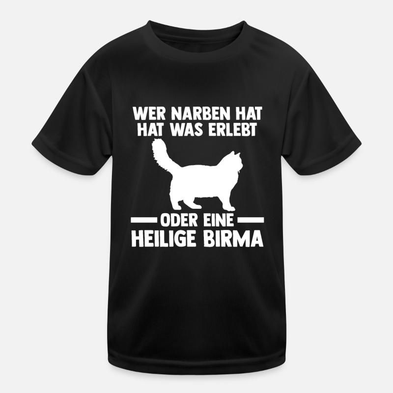 Heilige Birma Katze Kinder Funktions-T-Shirt
