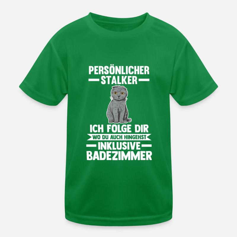 Scottish Fold Katze Kinder Funktions-T-Shirt