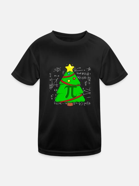 Pi Math Arbre de Noël Mathématicien Mathématiques - T-shirt sport Enfant - noir - Devant