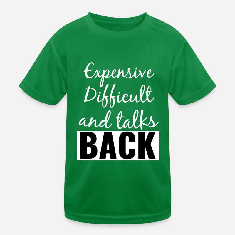 Cher difficile et parle en retour drôle de dicton T-shirt sport Enfant