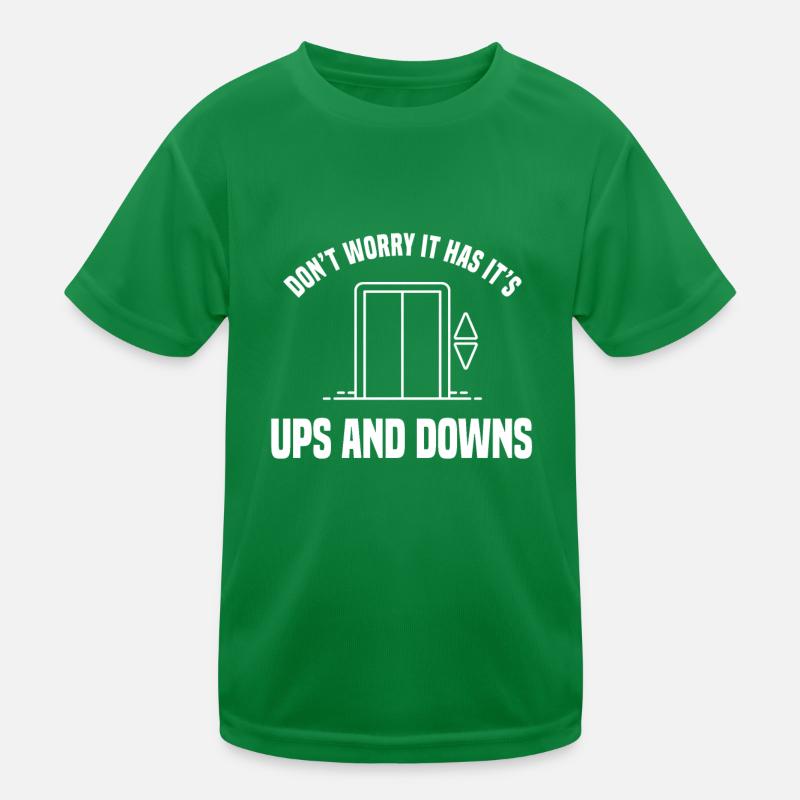 Lustiger Aufzugsmonteur Humor Kinder Funktions-T-Shirt