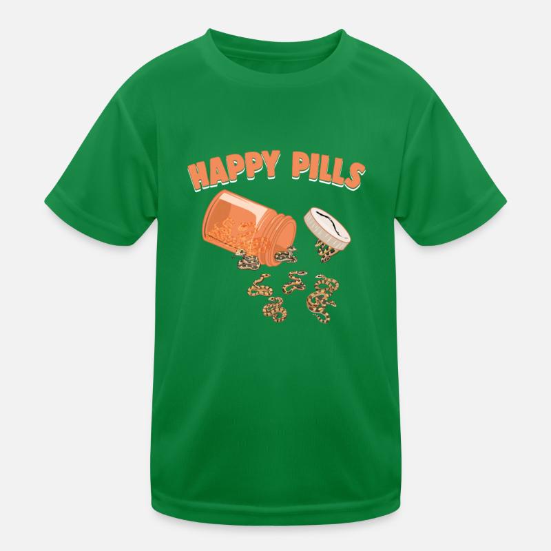 Pilules heureuses Serpents Drôle de balle Python Amants Humour T-shirt sport Enfant