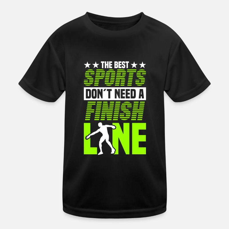 Diskuswurf Diskuswerfer Leichtathletik Diskus Kinder Funktions-T-Shirt