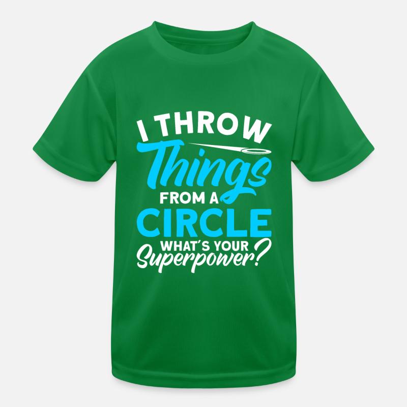 Diskuswurf Diskuswerfer Leichtathletik Diskus Kinder Funktions-T-Shirt