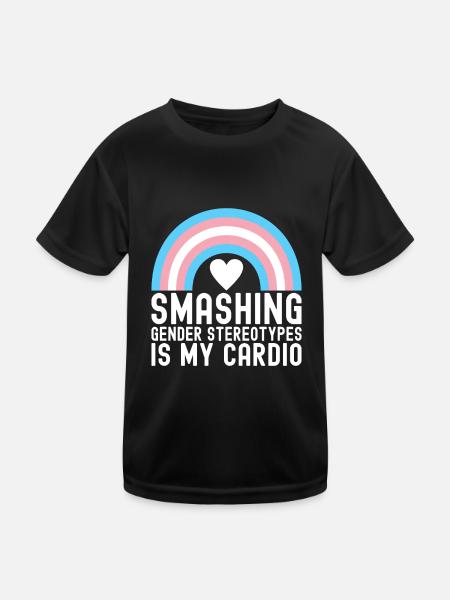 Transgender Trans LGBTQ - Kinder Funktions-T-Shirt - Schwarz - Vorne