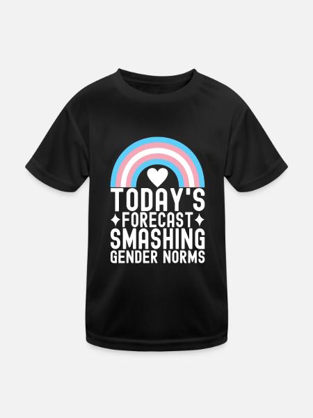 Transgender Trans LGBTQ - Kinder Funktions-T-Shirt - Schwarz - Vorne