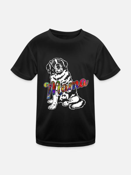Saint Bernard Saint Bernard Mama - Kids Functional T-Shirt - black - Front