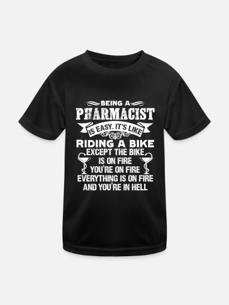 Pharmacist Being A Pharmacist Is Easy - Kids Functional T-Shirt - black - Front