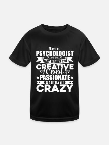 Psychologist Crazy Psychologist - Kids Functional T-Shirt - black - Front