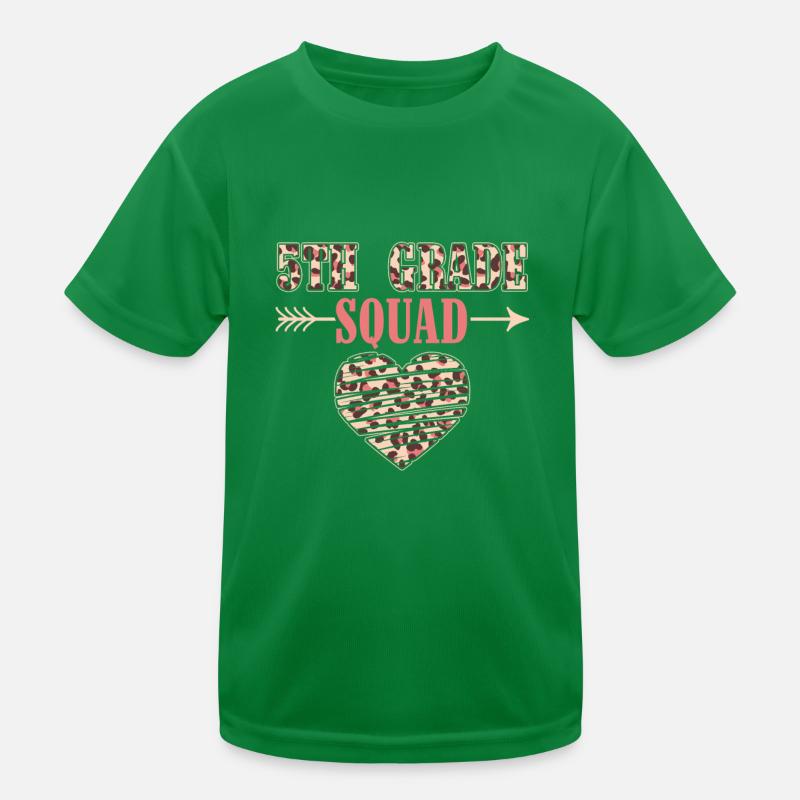 5th Grade Squad Teacher Fifth Student Team Back Kids Functional T-Shirt
