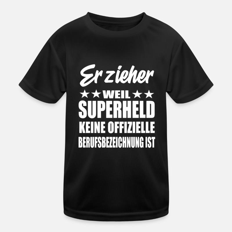 Erzieher Superheld Spruch Kinder Funktions-T-Shirt