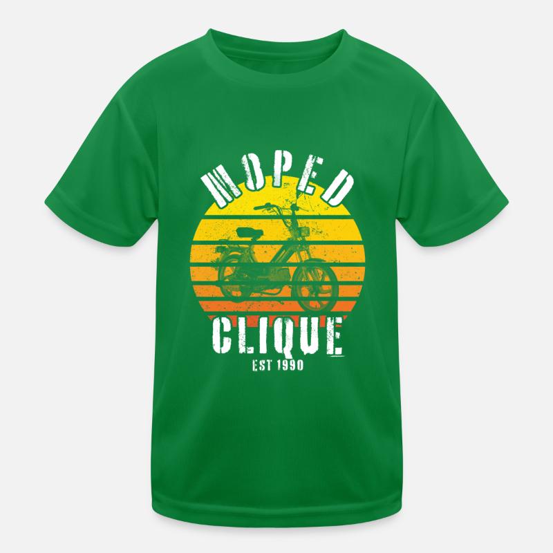 Moped Clique Scooter Mokick Two-Wheeler Driver 1990 Kids Functional T-Shirt