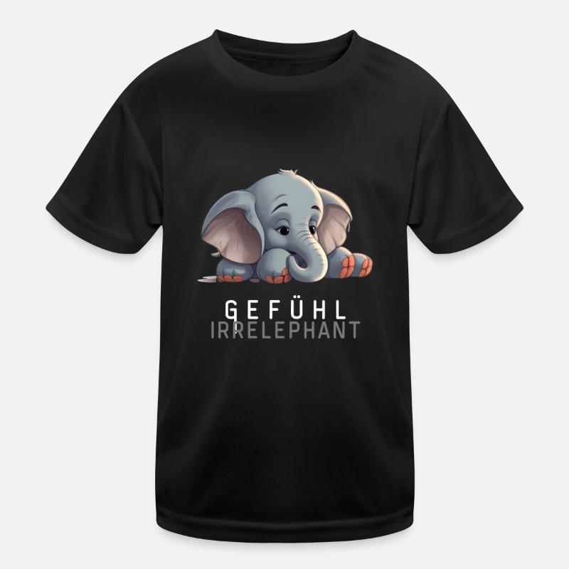 Lustiger Wortwitz irrelevant - Elephant Kinder Funktions-T-Shirt