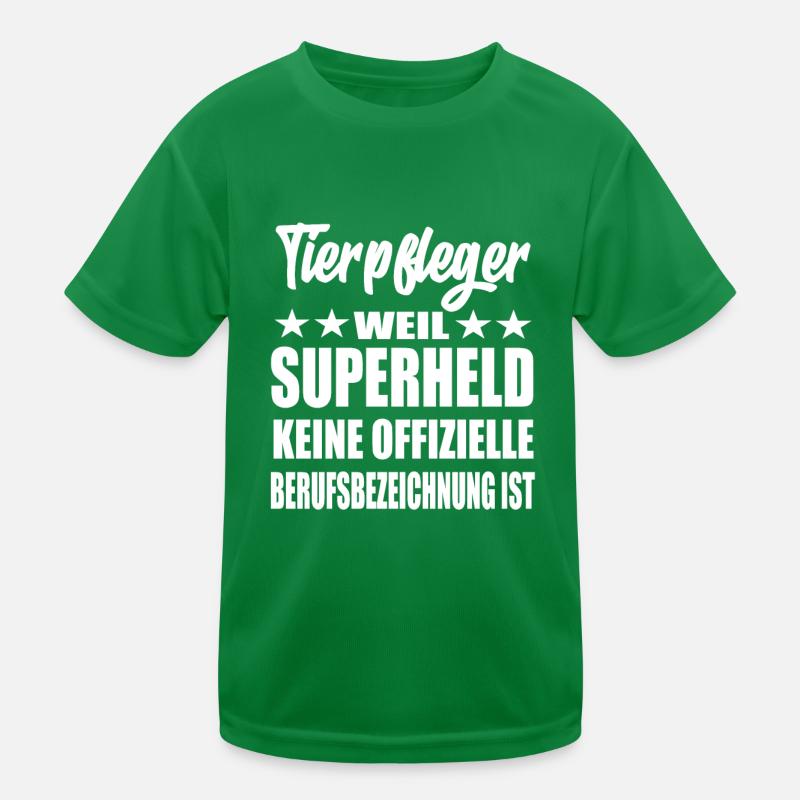 Tierpfleger Superheld Spruch Kinder Funktions-T-Shirt