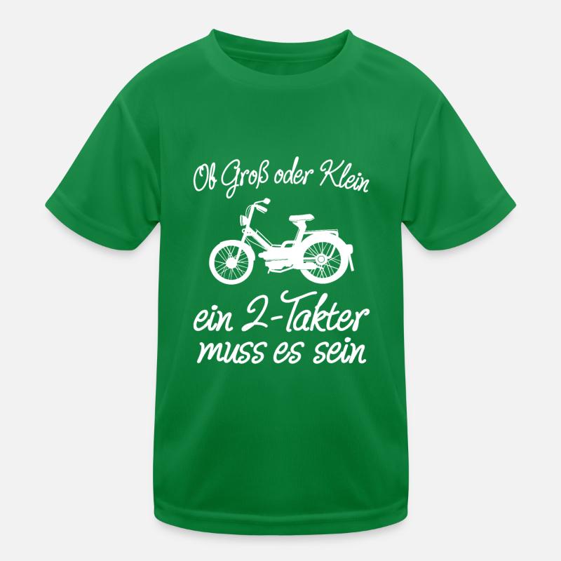 Moped Ob Groß Oder Klein 2 Takter Muss Es Sein Kinder Funktions-T-Shirt