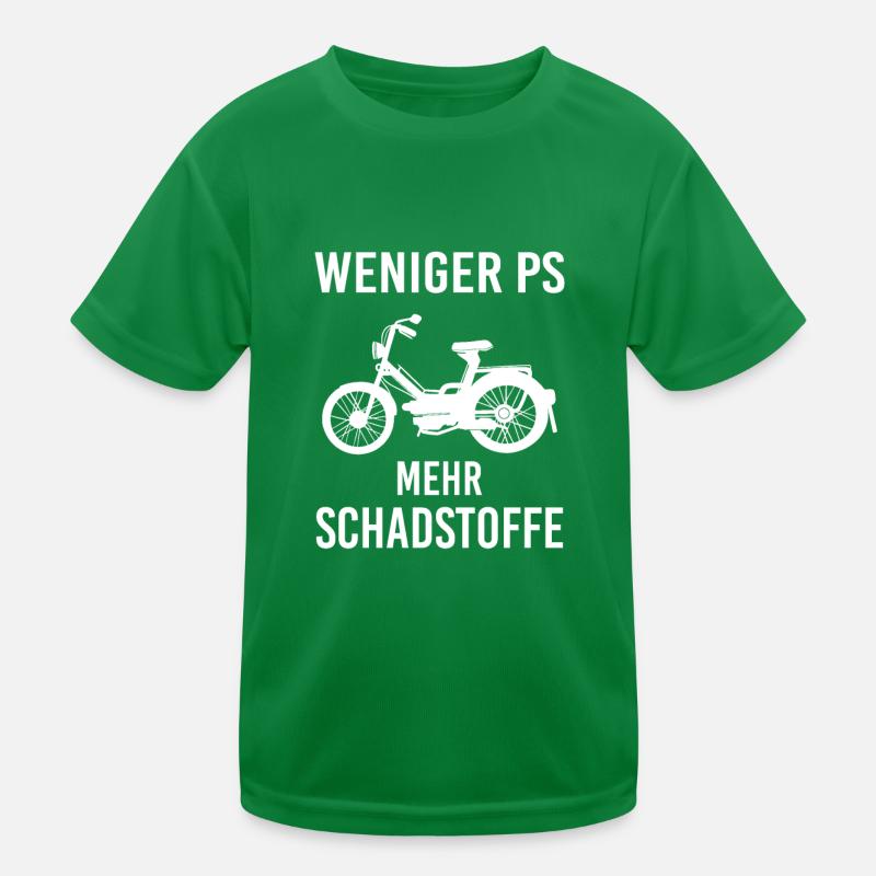 Moped Spruch Weniger Ps Mehr Schadstoffe Kinder Funktions-T-Shirt