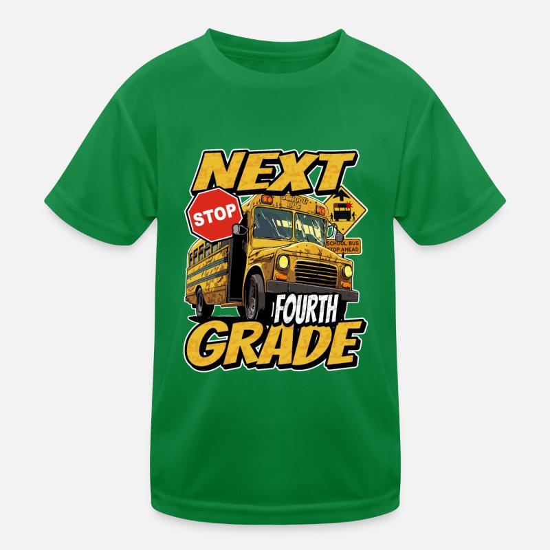 Next stop: 4th grade - school bus Kids Functional T-Shirt