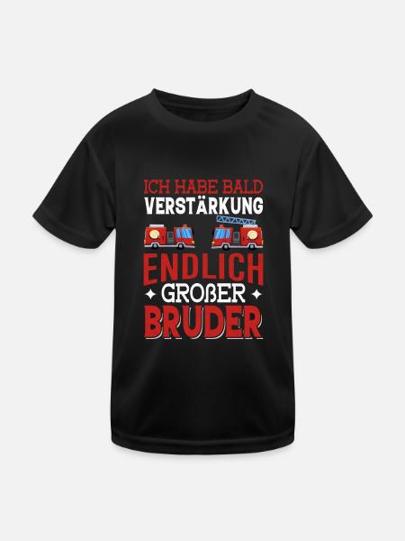 Bald muss ich mein Spielzeug teilen Bruder Geschen - Kinder Funktions-T-Shirt - Schwarz - Vorne