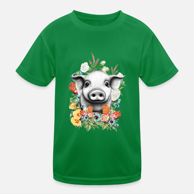 Fleurs de cochon T-shirt sport Enfant