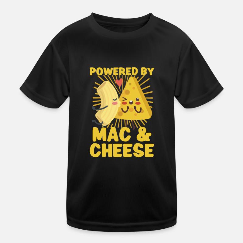 MAC AND CHEESE GIFT: powered by mac & cheese Kinder Funktions-T-Shirt