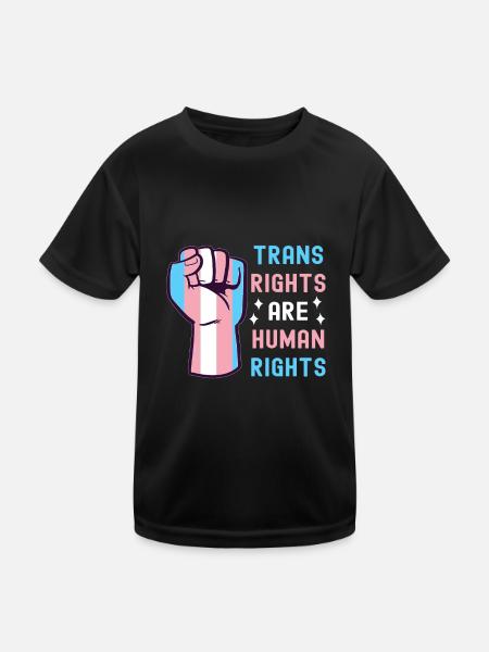 Transgender Trans LGBTQ - Kinder Funktions-T-Shirt - Schwarz - Vorne