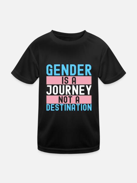 Transgender Trans LGBTQ - Kinder Funktions-T-Shirt - Schwarz - Vorne