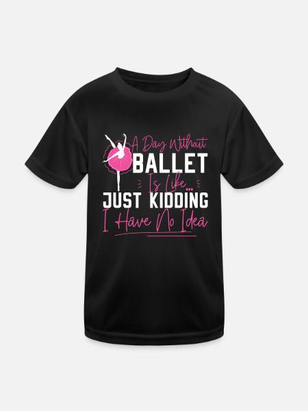 Ballet Dancer Dance Girl Ballerina - Kinder Funktions-T-Shirt - Schwarz - Vorne