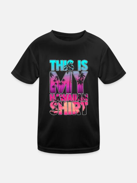 This is My Hawaiian Shirt Beach Sunglasses Vacatio - Kinder Funktions-T-Shirt - Schwarz - Vorne