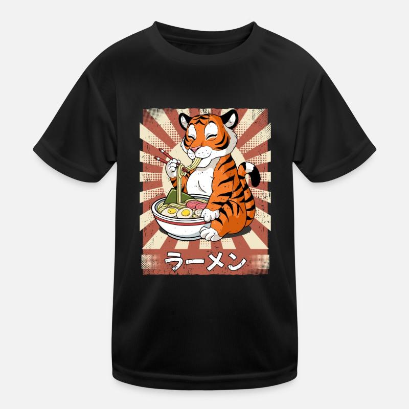 Ramen Tiger Noodle Soup Ramen T-shirt sport Enfant
