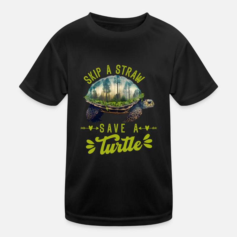 Rettet die Schildkröten Umweltschutz Ozean Kinder Funktions-T-Shirt