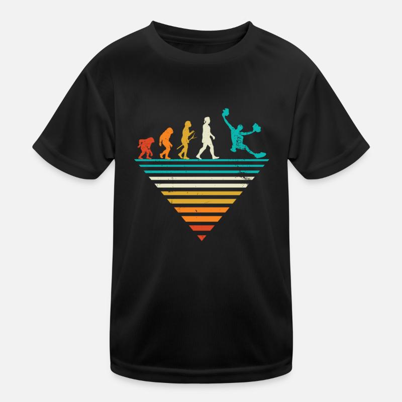 Human Evolution - Vintage Bouldering Kids Functional T-Shirt
