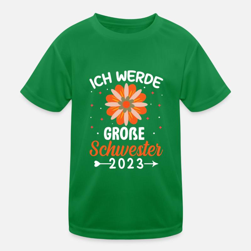 Ich werde große Schwester 2023 Kinder Funktions-T-Shirt