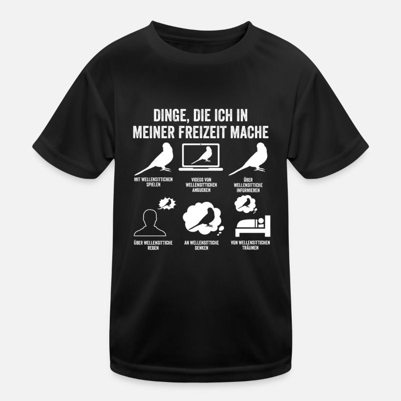 Vogel Sittch Wellensittich Kinder Funktions-T-Shirt