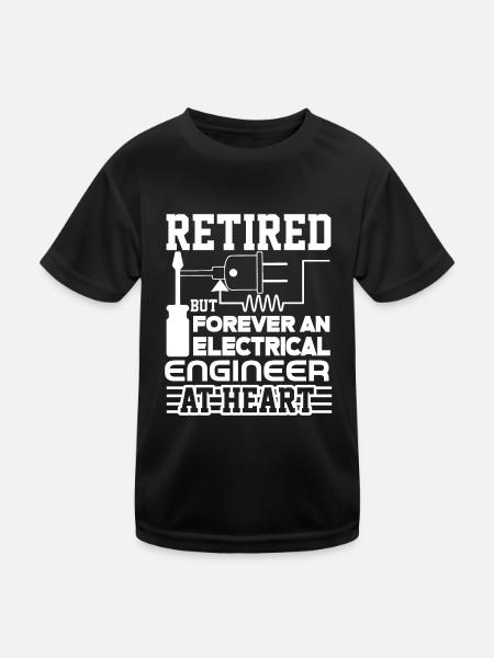 Forever An Electrical Engineer At Heart - Kids Functional T-Shirt - black - Front