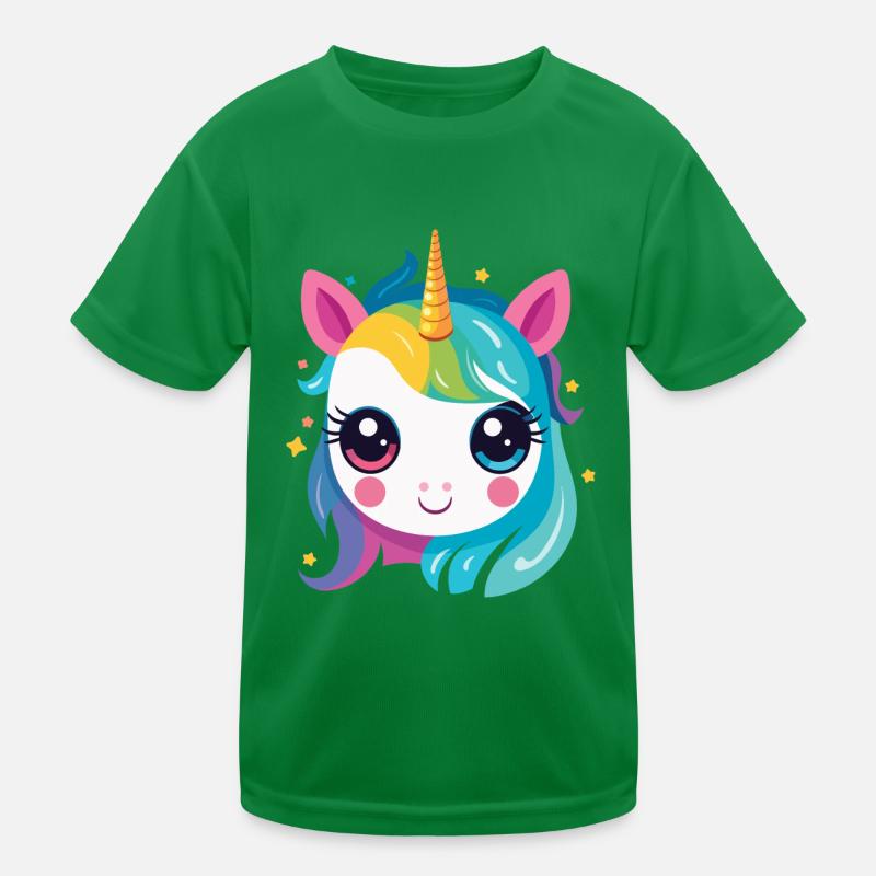 Ein Regenbogen-Einhorn Kinder Funktions-T-Shirt