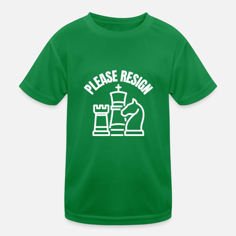 Chess Please Resign Kids Functional T-Shirt