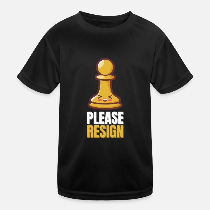 Chess Please Resign Kids Functional T-Shirt