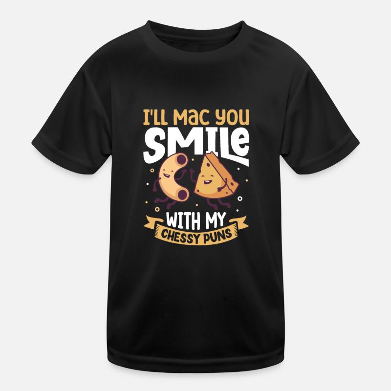 MAC AND CHEESE GIFT: powered by mac & cheese Kinder Funktions-T-Shirt