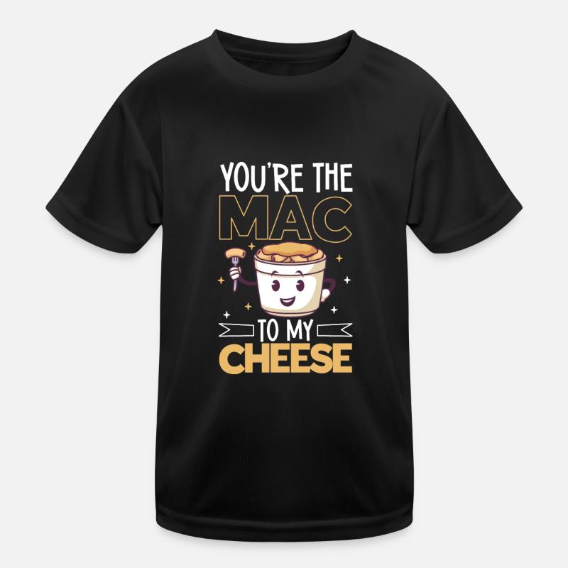 MAC AND CHEESE GIFT: powered by mac & cheese Kinder Funktions-T-Shirt
